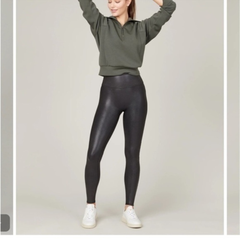 Spanx Faux Leather Leggings Sz SP